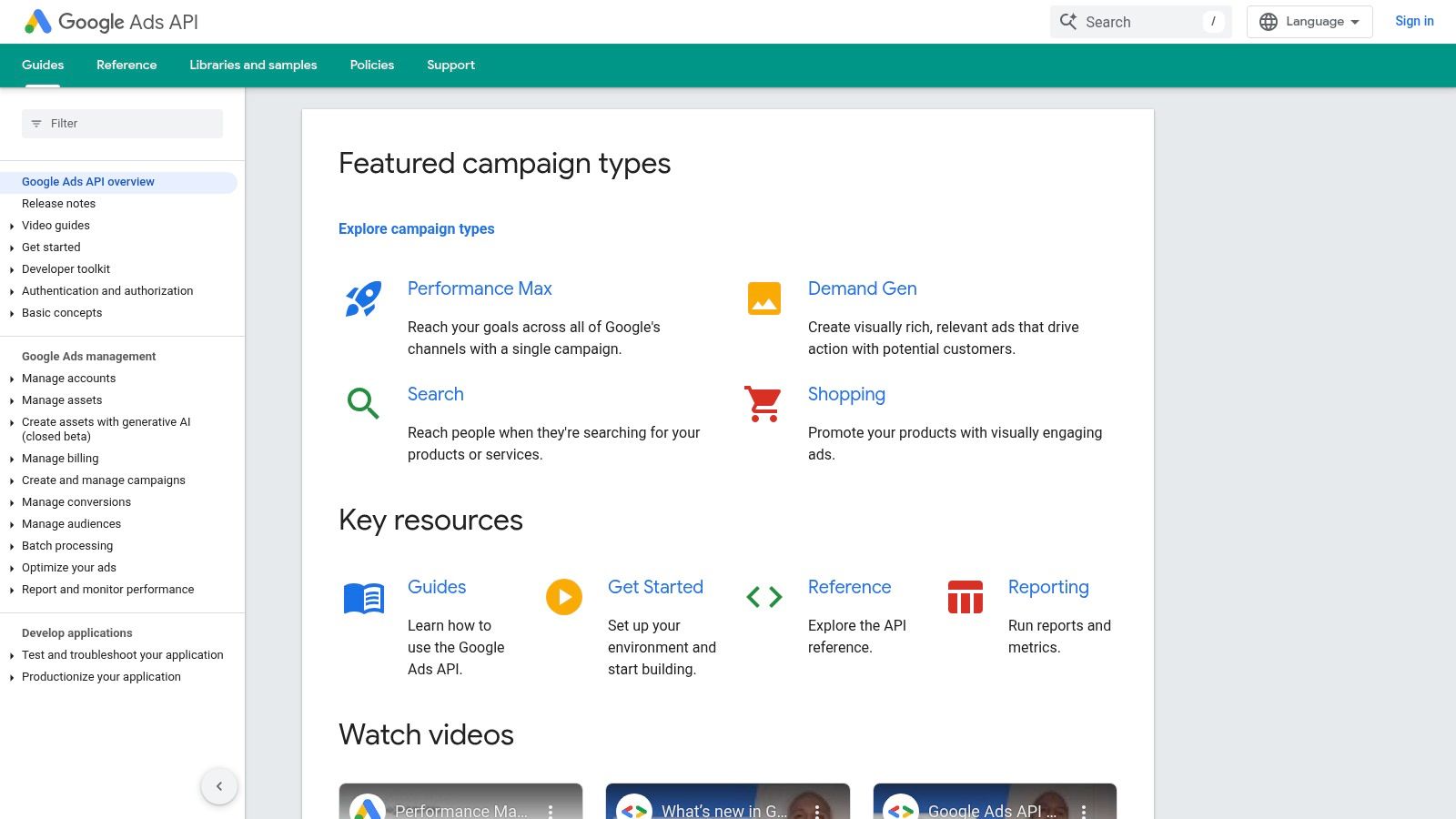 Google Ads API